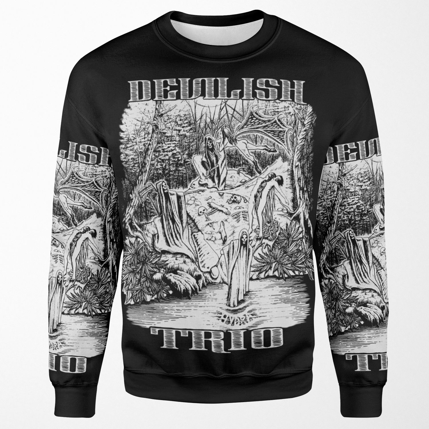 Devilish Trio Past Junts All-over-print Unisex Sweatshirt