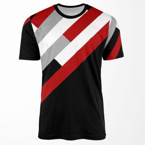 Diagonal Stripes Pattern All-over-print T-shirt