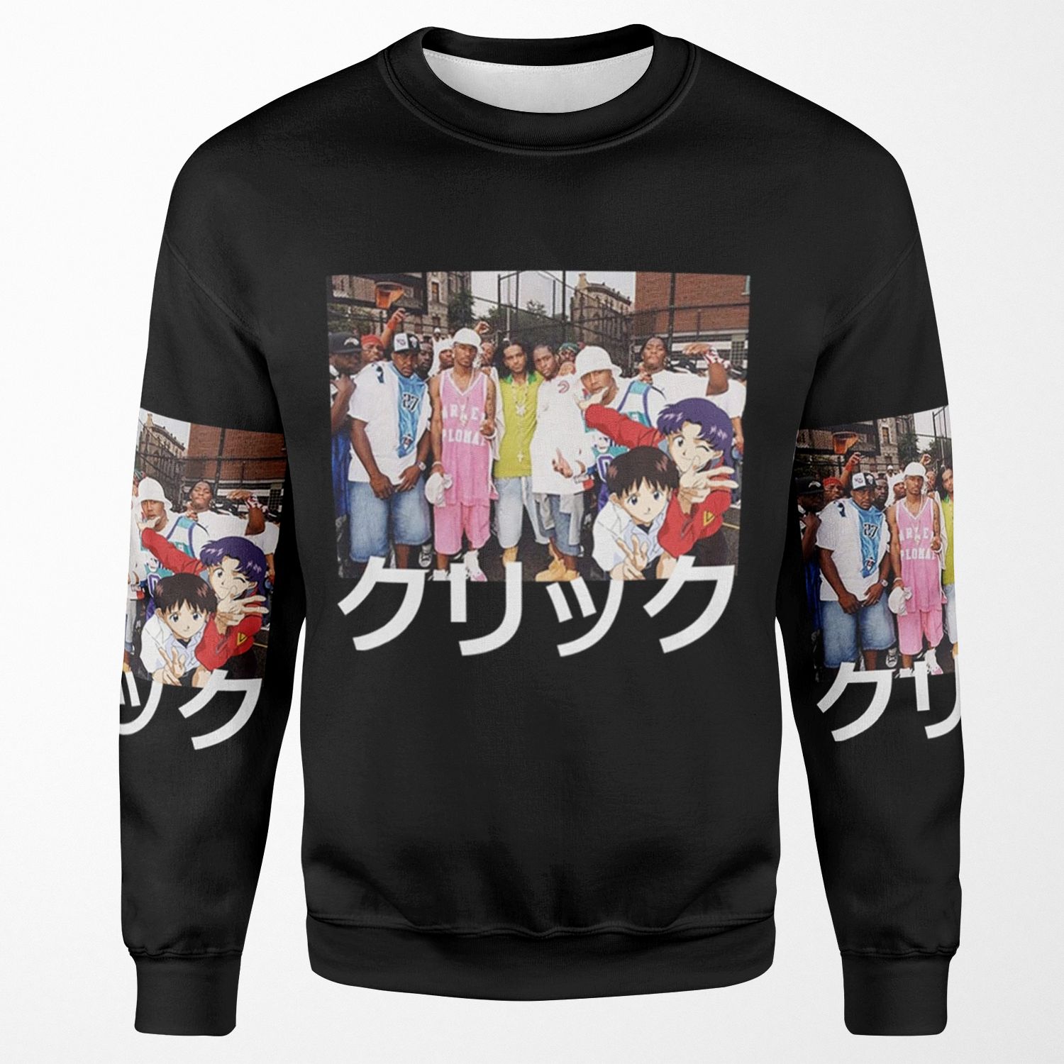 Dipset X Evangelion X Clique All-over-print Unisex Sweatshirt