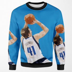 Dirk Nowitzki Fadeaway All-over-print Unisex Sweatshirt
