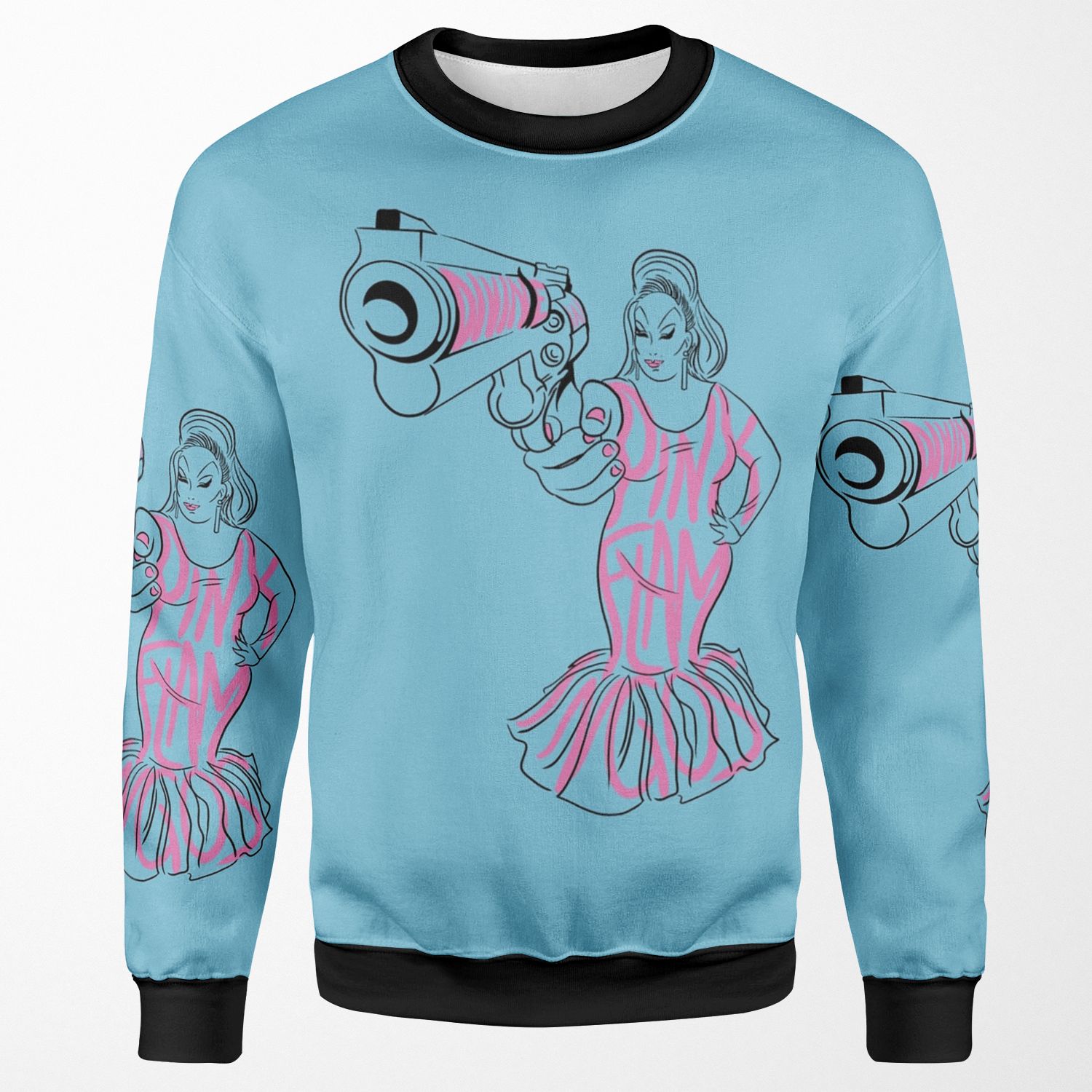 Divine John Waters Pink Flamingos All-over-print Unisex Sweatshirt