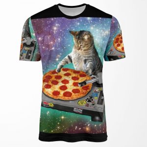 Dj Cat Pizza All-over-print T-shirt