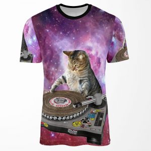 Dj Space Cat All-over-print T-shirt