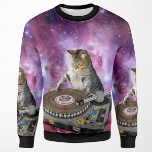 Dj Space Cat All-over-print Unisex Sweatshirt
