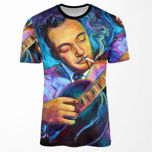 Django Reinhardt Gypsy Jazz Guitarist By Robert Phelps All-over-print T-shirt