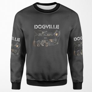 Dogville District Map All-over-print Unisex Sweatshirt