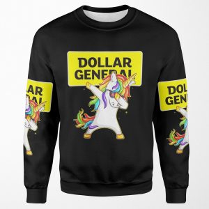 Dollar General Dollar General Unicorn Dabbing Unisex Designer Classic All-over-print Unisex Sweatshirt