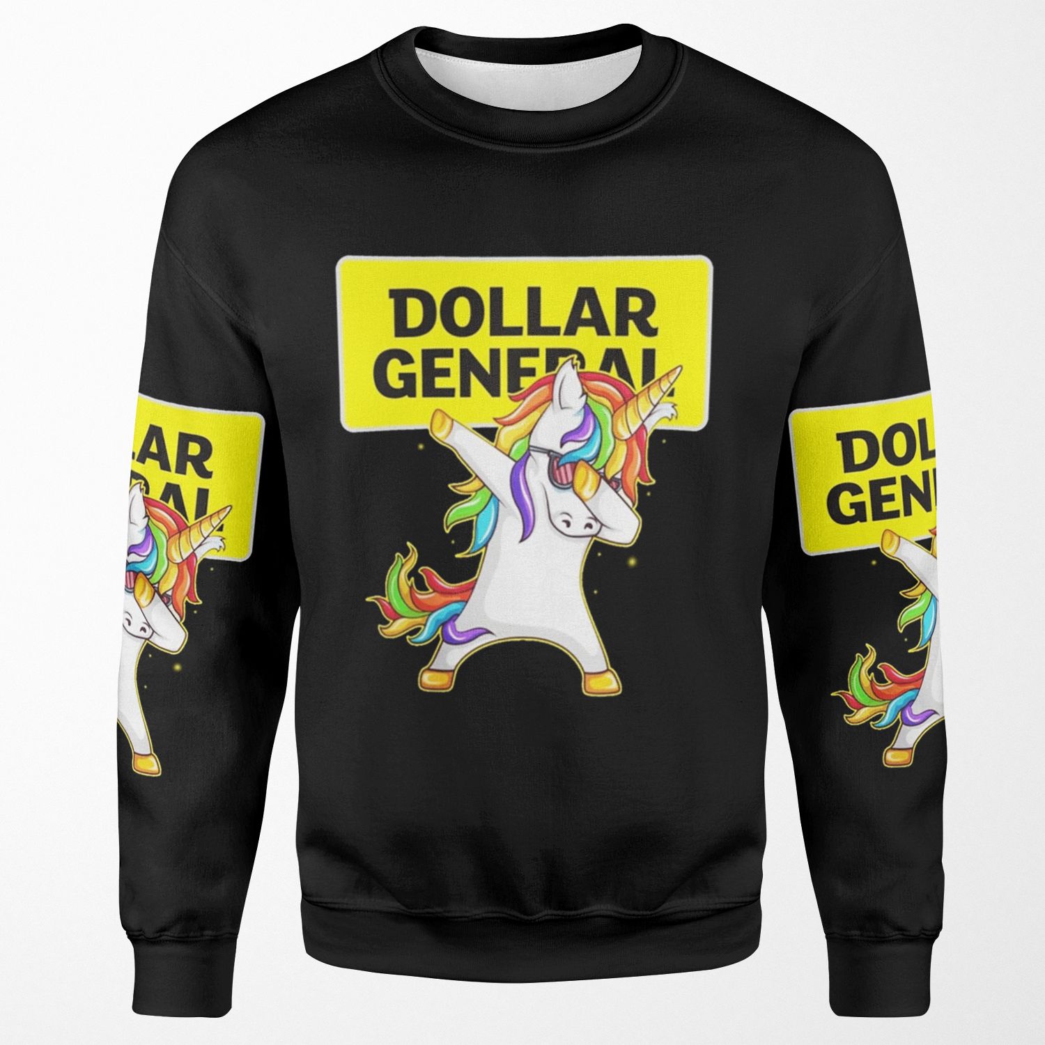 Dollar General Dollar General Unicorn Dabbing Unisex Designer Classic All-over-print Unisex Sweatshirt