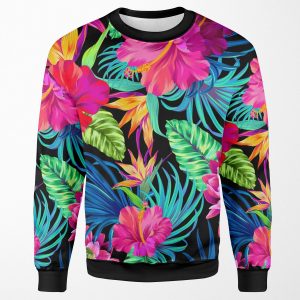Drive You Mad Hibiscus Pattern All-over-print Unisex Sweatshirt