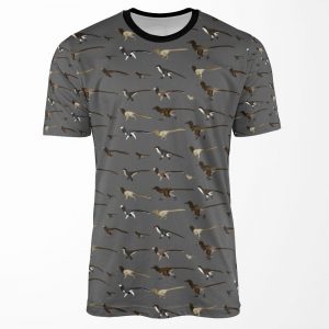 Dromaeosaur Pattern All-over-print T-shirt