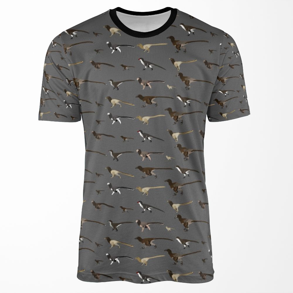 Dromaeosaur Pattern All-over-print T-shirt