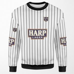 Dundalk Football Club In Black And White Retro 1987 88 Home Shirt All-over-print Unisex Sweatshirt