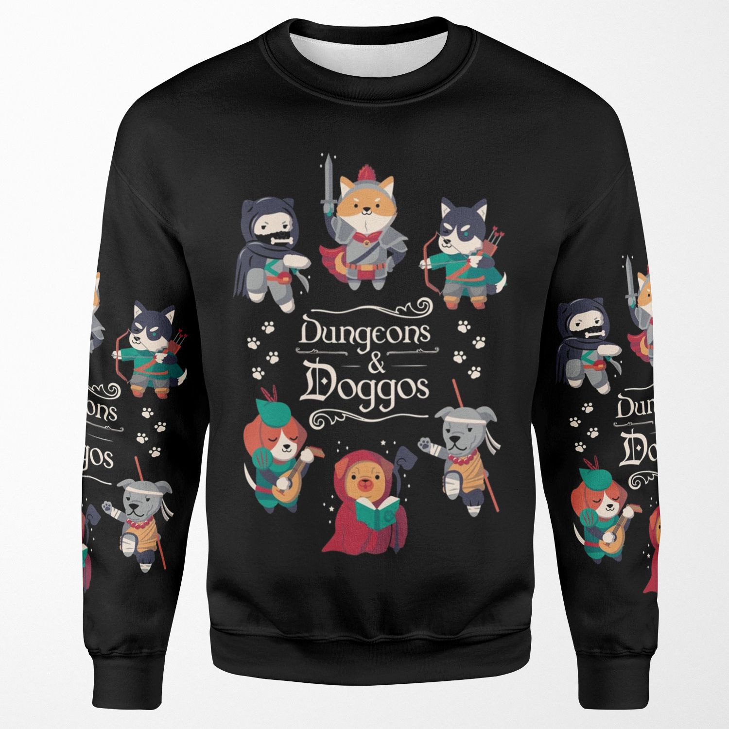 Dungeons And Doggos All-over-print Unisex Sweatshirt