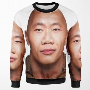 Dwayne The Wok Johnson The Wock In Chinese Social Credit Points Meme Vs John Xina All-over-print Unisex Sweatshirt