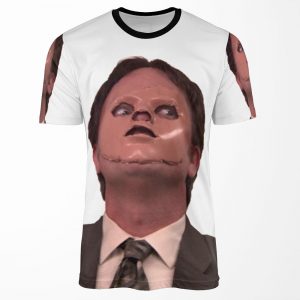 Dwight Schrute Skin Mask All-over-print T-shirt