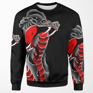 Ed Hardy Style Snake All-over-print Unisex Sweatshirt