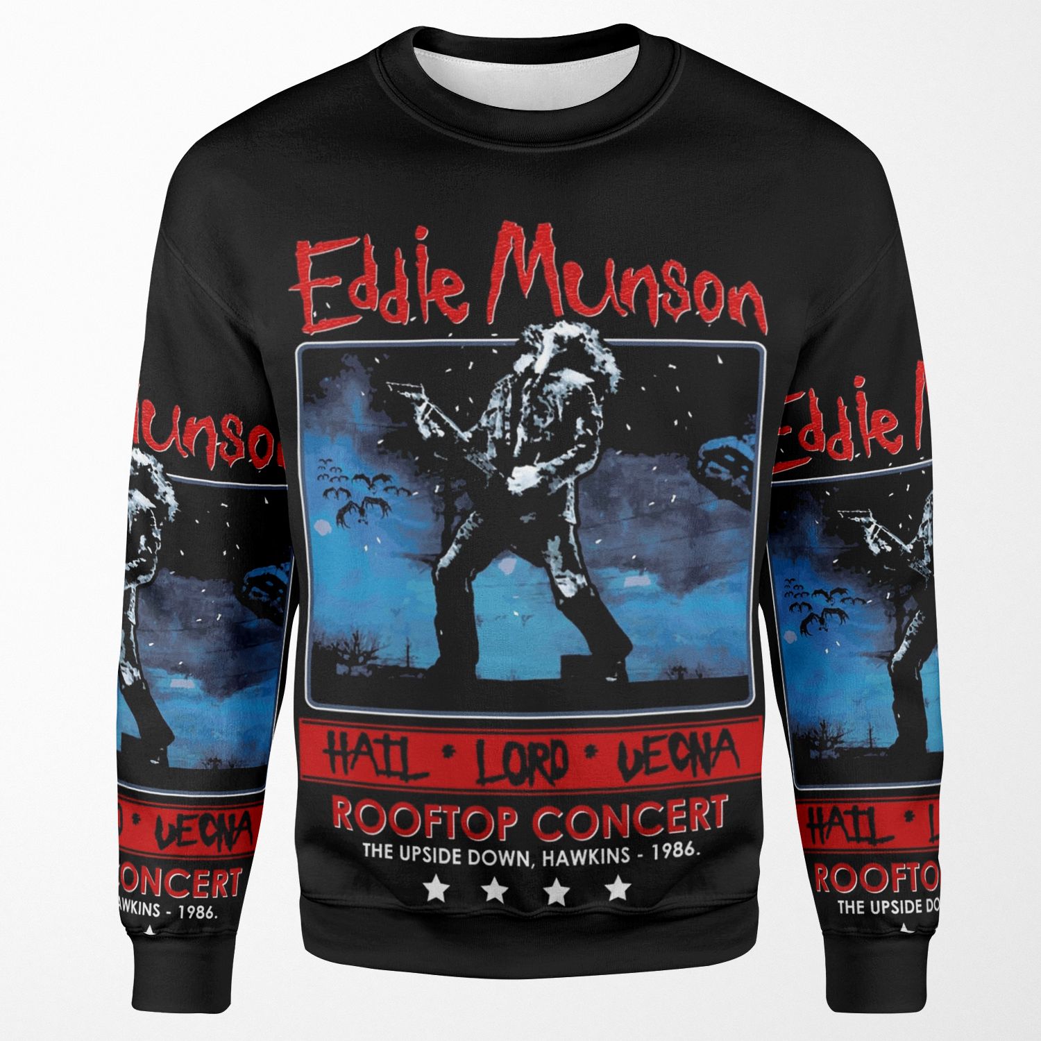 Eddie Munson S Rooftop Concert All-over-print Unisex Sweatshirt