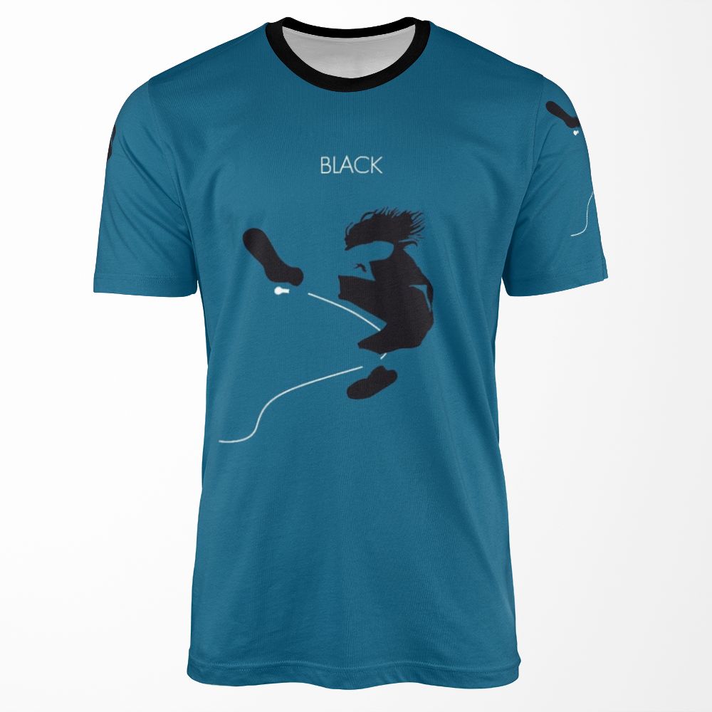 Eddie V Black All-over-print T-shirt