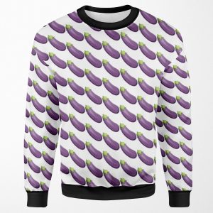 Eggplant Aubergine Emoji All-over-print Unisex Sweatshirt