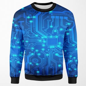 Electronic Circuit All-over-print Unisex Sweatshirt