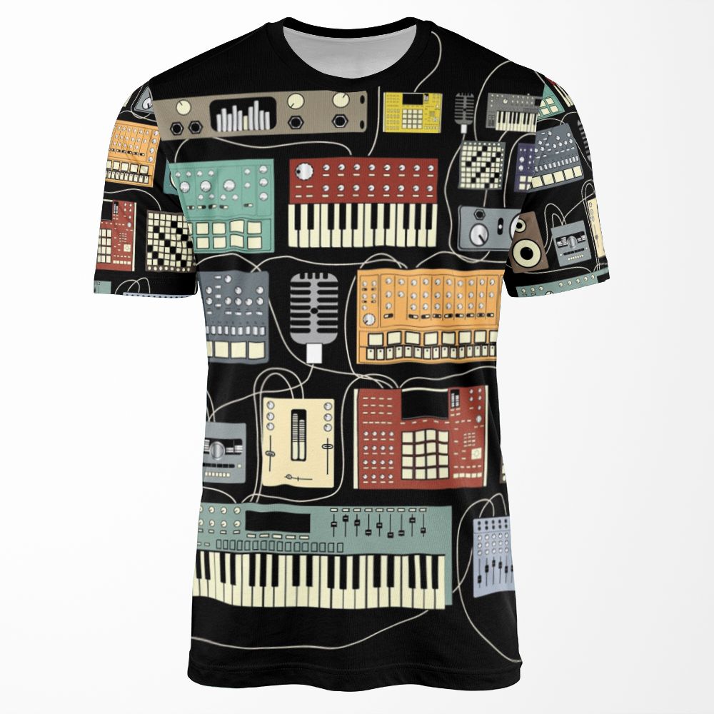Electronic Musician Synthesizer And Drum Machine Dj All-over-print T-shirt