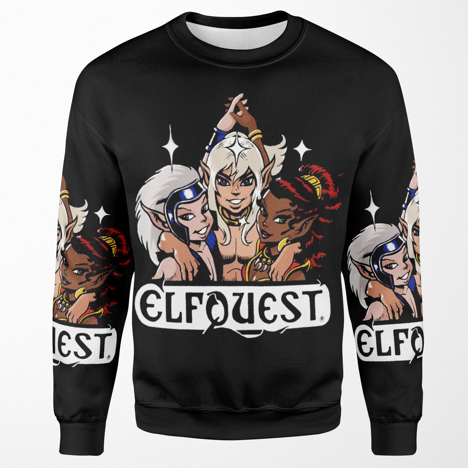 Elfquest Retro Trio All-over-print Unisex Sweatshirt