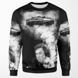 Elon Musk And Cybertruck All-over-print Unisex Sweatshirt