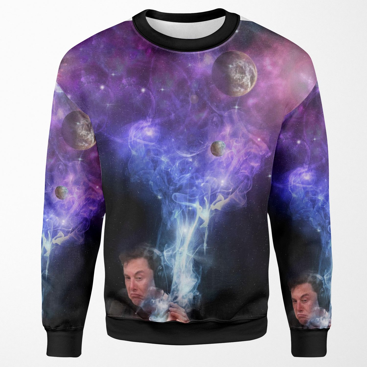 Elon Musk Smokes The Universe All-over-print Unisex Sweatshirt