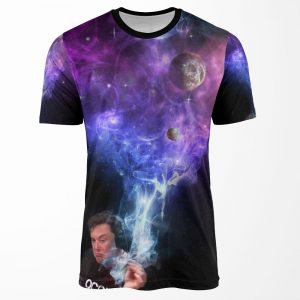 Elon Musk Smokes Weed All-over-print T-shirt