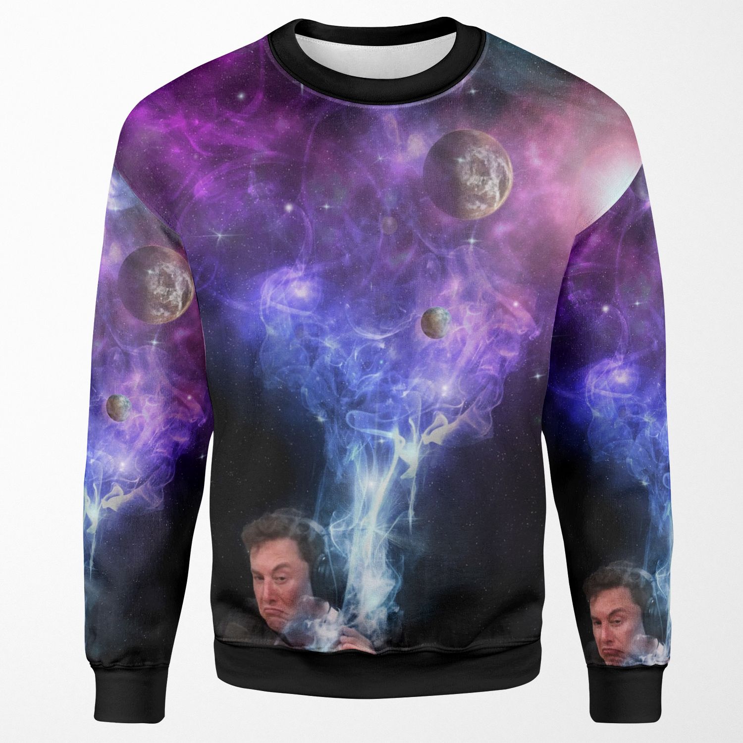 Elon Musk Smokes Weed All-over-print Unisex Sweatshirt