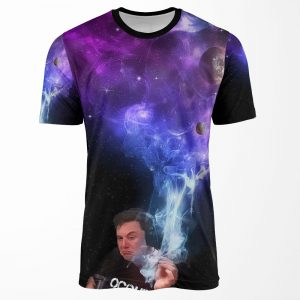 Elon Musk Smoking The Universe All-over-print T-shirt