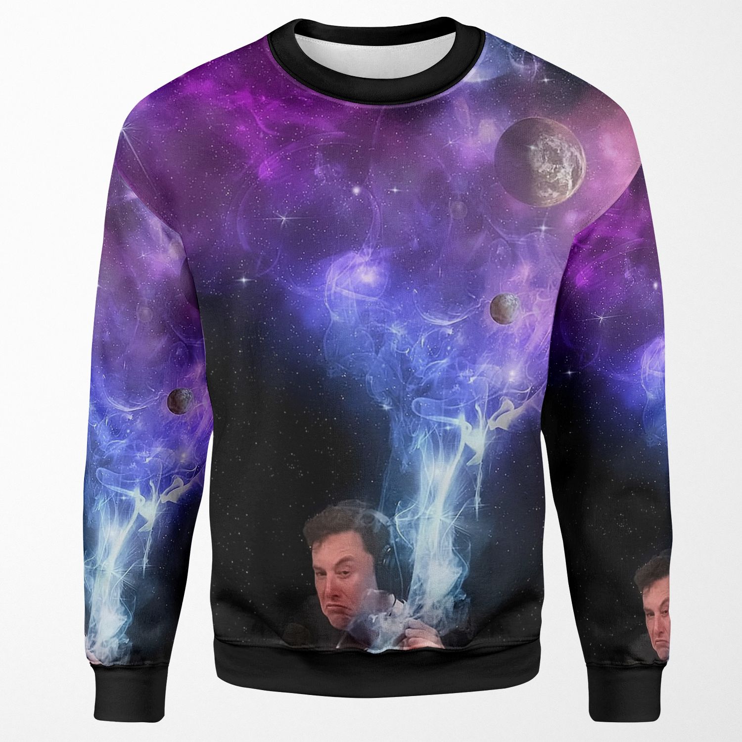 Elon Musk Smoking The Universe All-over-print Unisex Sweatshirt