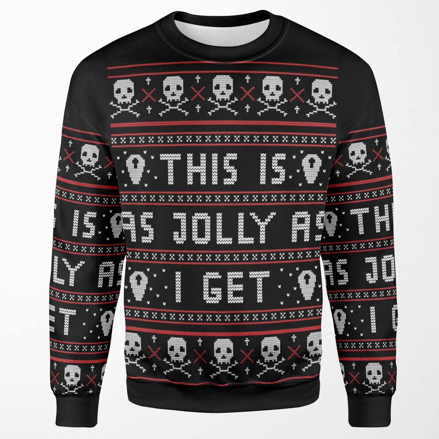 Emo Gothic Ugly Christmas Sweater All-over-print Unisex Sweatshirt