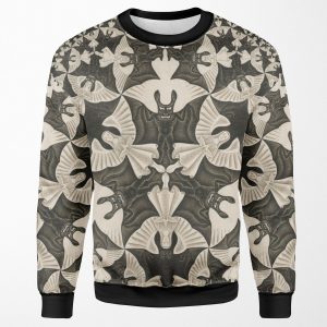 Escher Circle Limit Iv Heaven And Hell All-over-print Unisex Sweatshirt