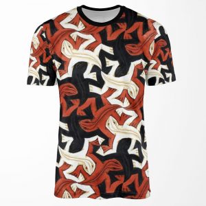 Escher Lizard All-over-print T-shirt