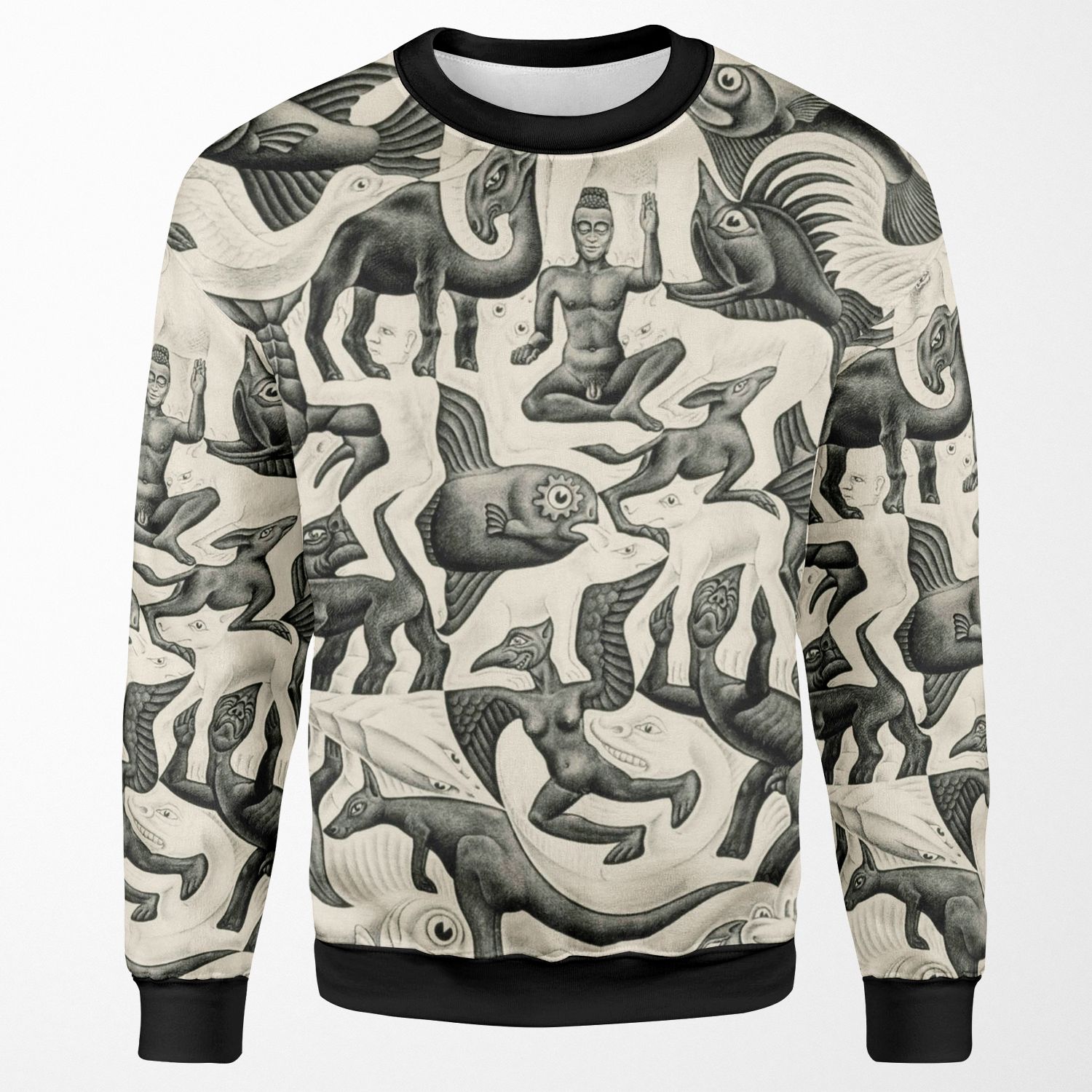 Escher Plane Filling Ii All-over-print Unisex Sweatshirt