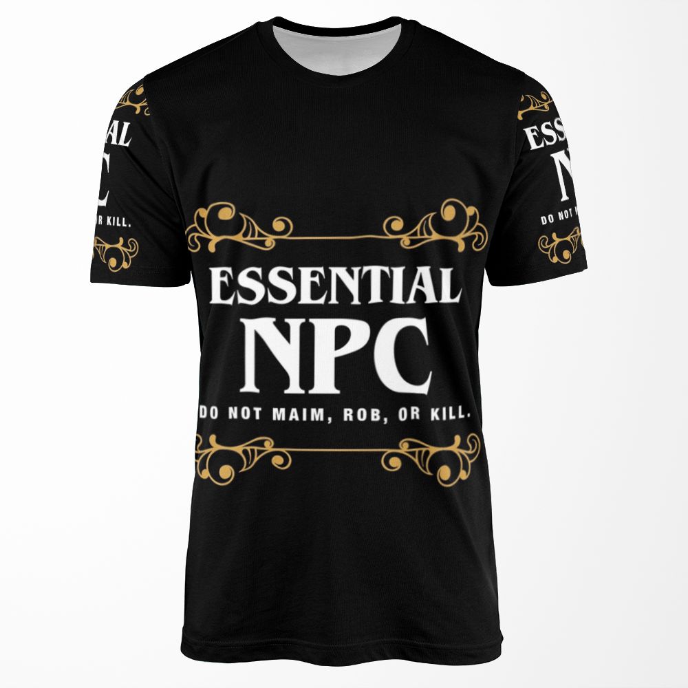 Essential Npc Non Playable Character Gaming All-over-print T-shirt