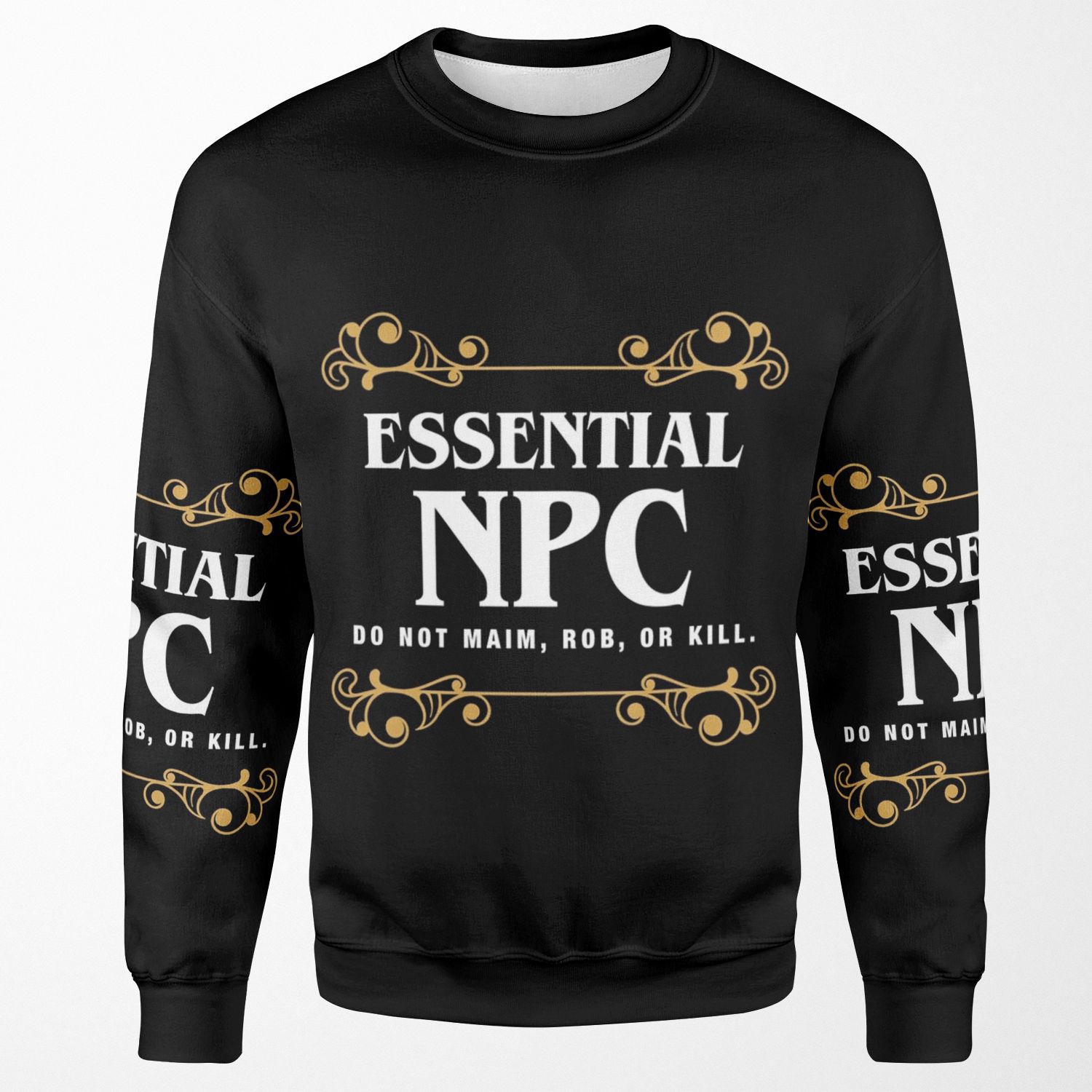 Essential Npc Non Playable Character Gaming All-over-print Unisex Sweatshirt