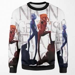 Evangelion Asuka And Rei Movie Ver All-over-print Unisex Sweatshirt