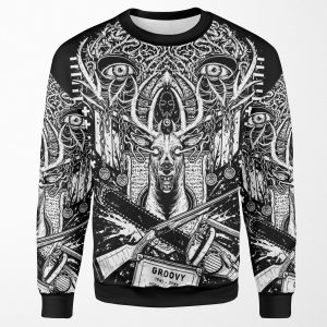 Evil Dead Groovy T Shirt Ash All-over-print Unisex Sweatshirt