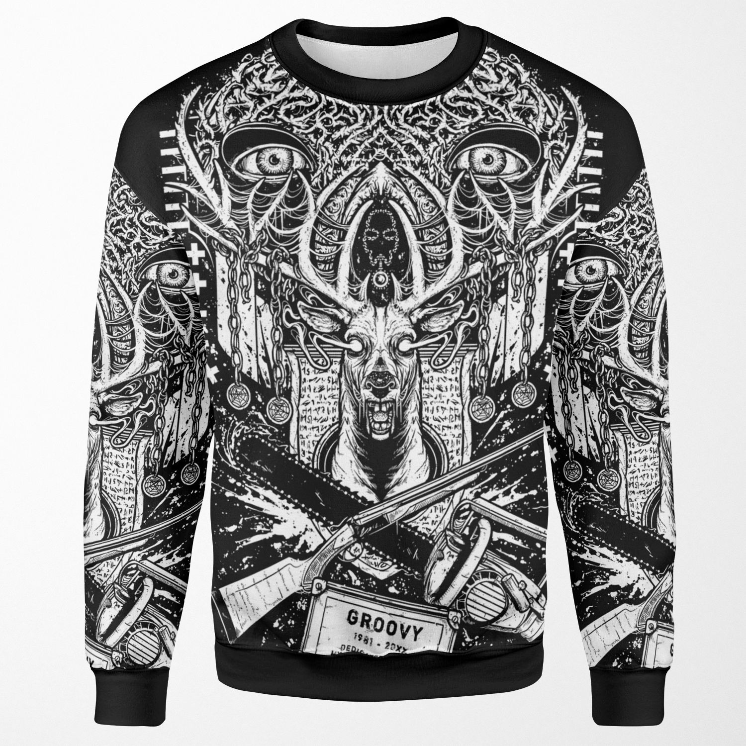 Evil Dead Groovy T Shirt Ash All-over-print Unisex Sweatshirt