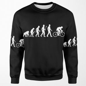Evolution Of Man Cycling All-over-print Unisex Sweatshirt