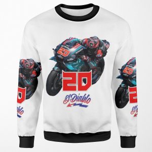 Fabio Quartararo Logo 20 El Diablo All-over-print Unisex Sweatshirt