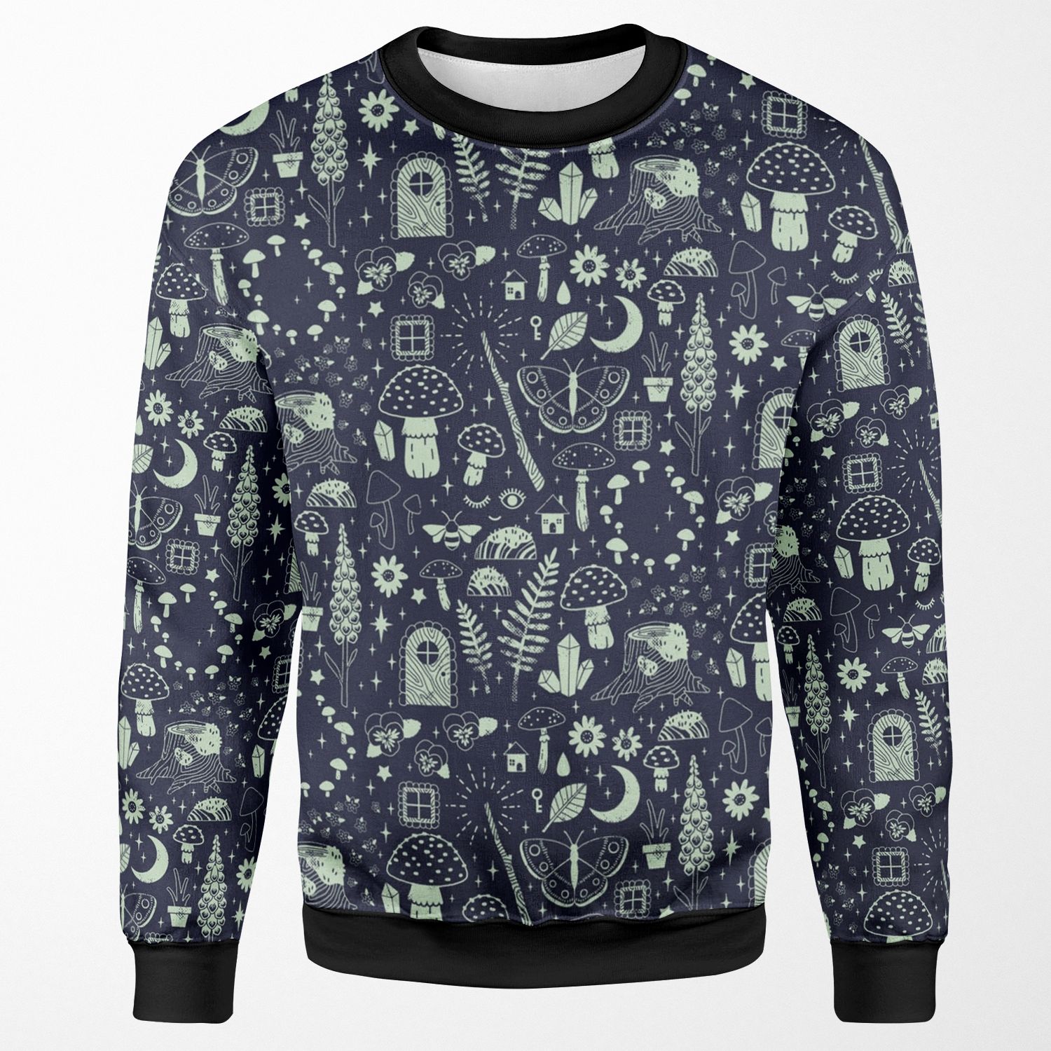 Fairy Garden Midnight All-over-print Unisex Sweatshirt