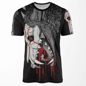 Fall Black All-over-print T-shirt