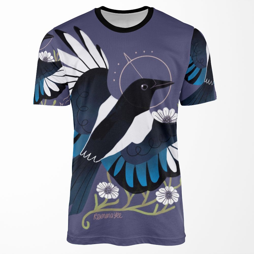 Familiar European Magpie All-over-print T-shirt