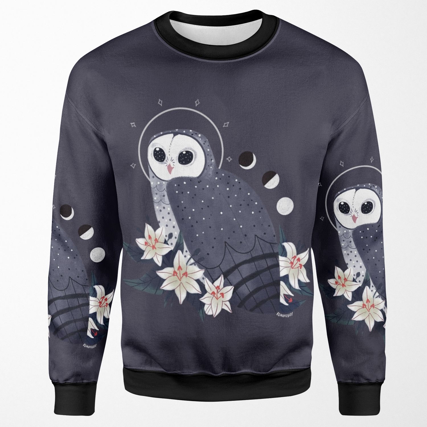 Familiar Sooty Owl All-over-print Unisex Sweatshirt