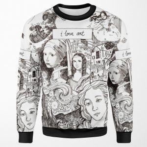 Famous Paintings Art History I Love Art All-over-print Unisex Sweatshirt