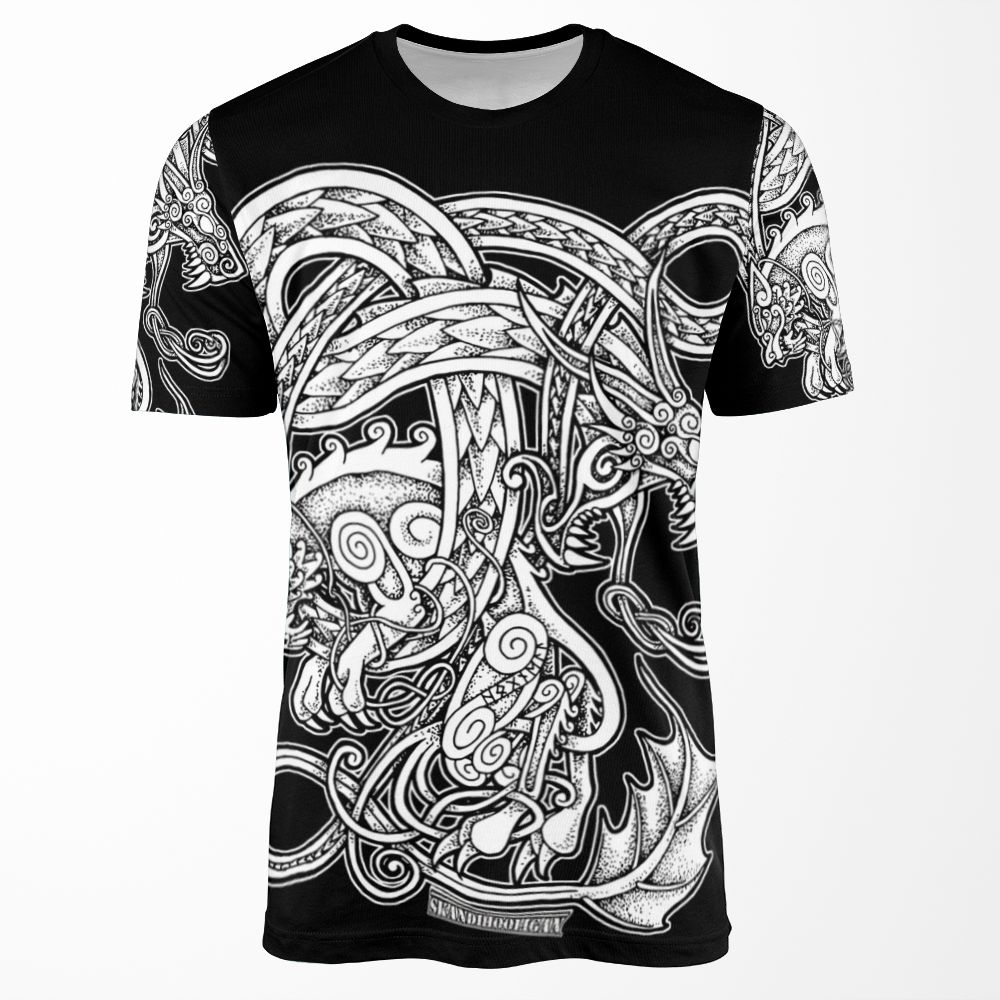 Fenrir Och Jormungand All-over-print T-shirt