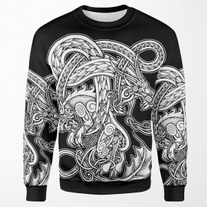Fenrir Och Jormungand All-over-print Unisex Sweatshirt